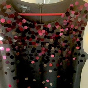 Fun black and maroon sequence dress
